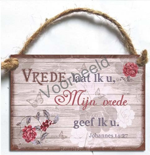 Vrede laat Ik u