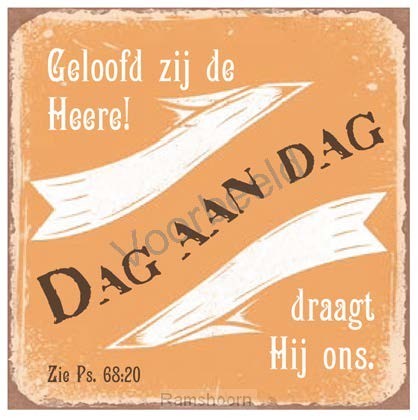 Geloofd zij de Heere! Dag aan dag draagt