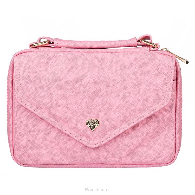 Pink with Heart Badge Luxleather