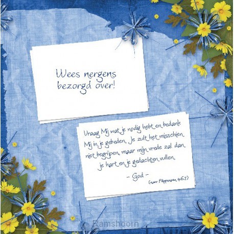 Choice kaartje wees nergens bezorgd over