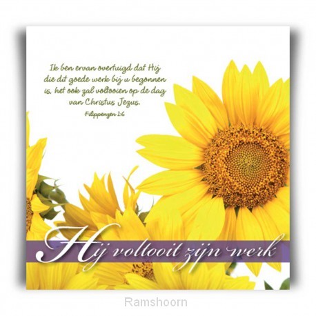 Choice kaartje hij voltooit zijn werk