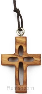 Kruis hanger hout aan koord