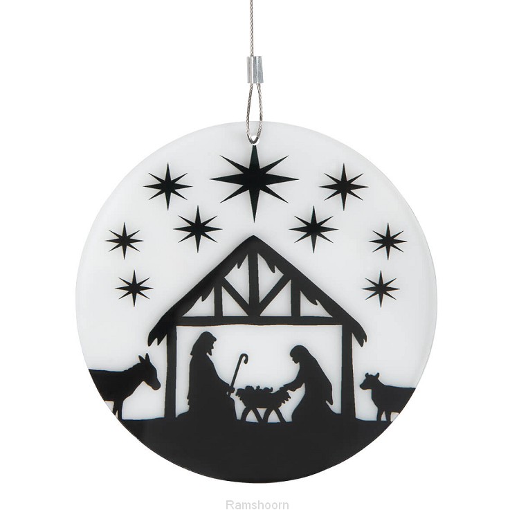 Decohanger Acryl 12cm Dia Kribbe/Sterren