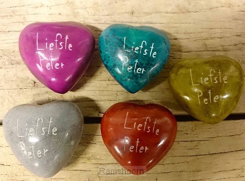 Liefste peter rood hart steen
