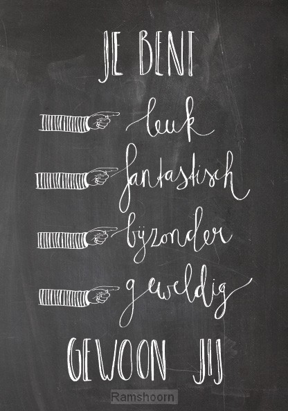 Wenskaart je bent gewoon jij