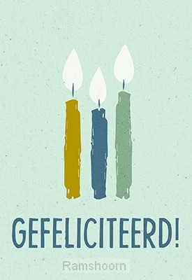 Wenskaart gefeliciteerd