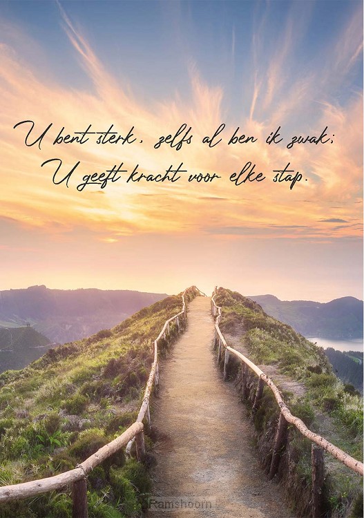 Wenskaart u bent sterk zelfs al ben ik z