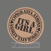 Stickerrol 500 kraft Its a Girl