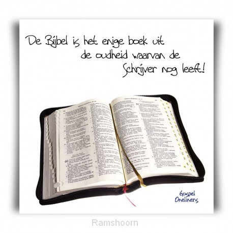 Choice kaartje de bijbel is het enige bo