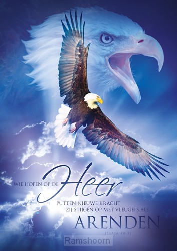 Poster A3 wie hopen op de Heer (arend)
