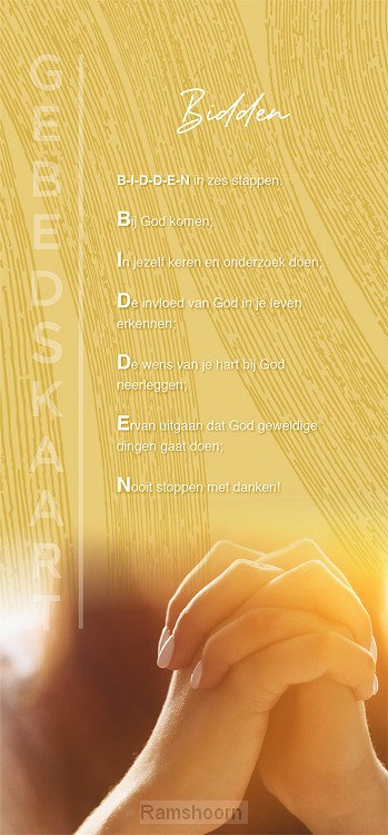 Gebedskaart Bidden