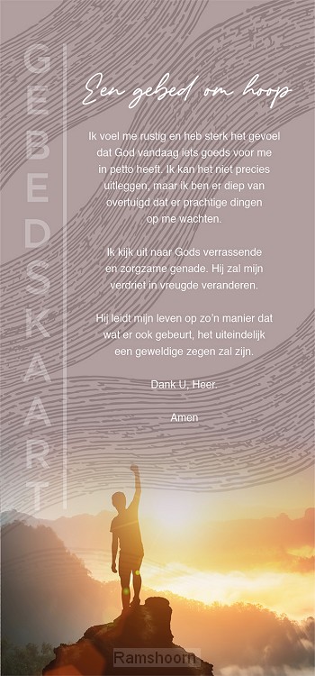 Gebedskaart Een gebed van hoop