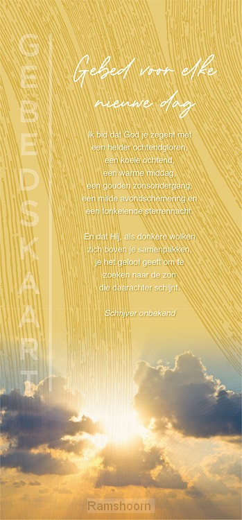 Gebedskaart Nieuwe dag