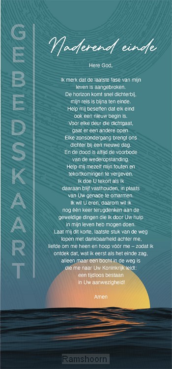 Gebedskaart Naderend einde