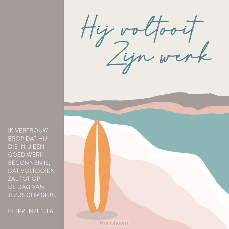 Kaart Hij voltooit - Fil 1:6