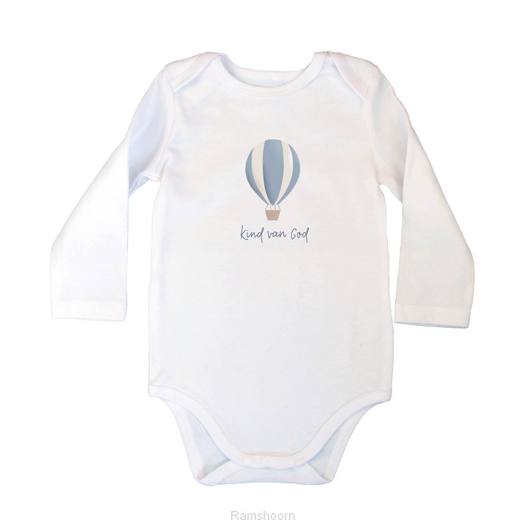 Rompertje 'Kind van God -  jongen' - wit