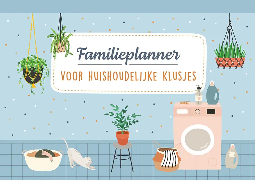 Familieplanner voor huishoudelijke klusj