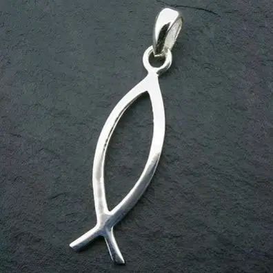 Silver pendant ichtus 32mm
