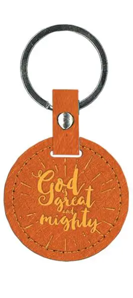 Luxleather Keyring round God is great