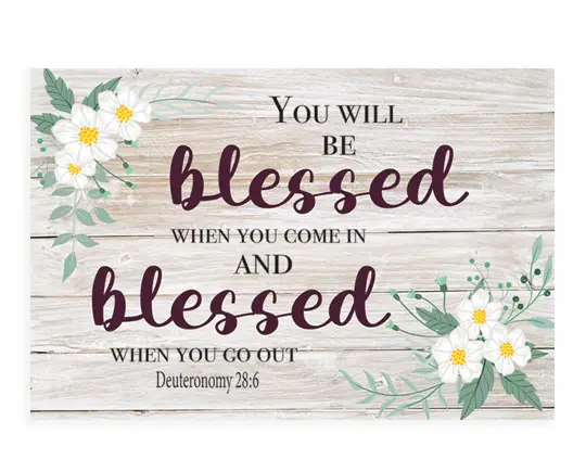 Floor mat You will be blessed pvc coil