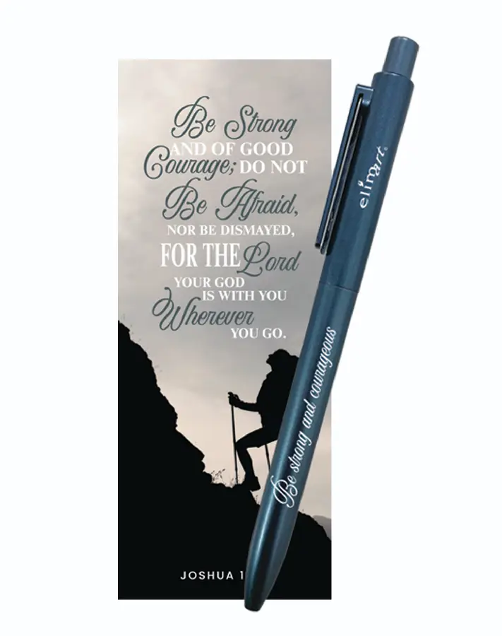 Gelpen/Bookmark Be strong & courageous