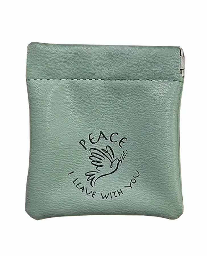 Coin Pouch Green Peace I leave with you
