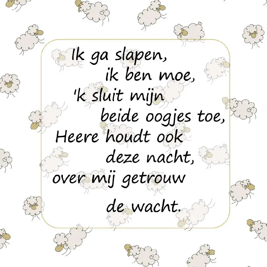 Ik ga slapen, ik ben moe