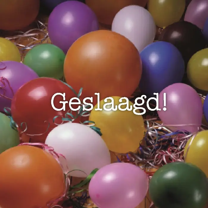 Kaart geslaagd ballonnen