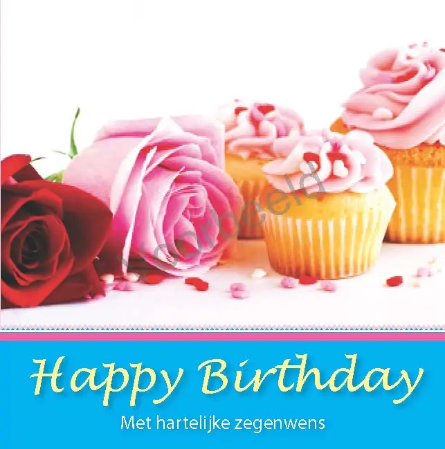Happy Birthday, met hartelijke zegenwens