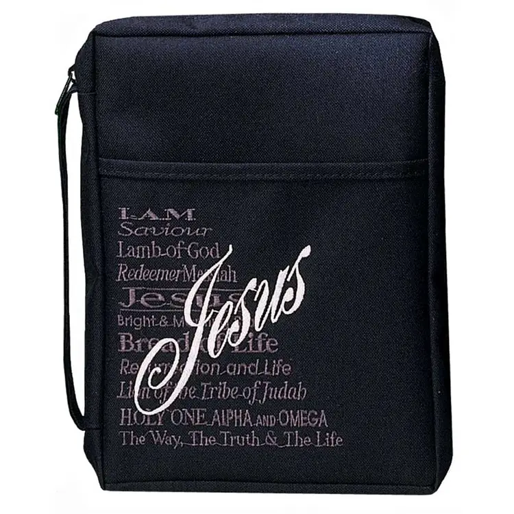 Bible case 9.5'x6.5' black names of jesu