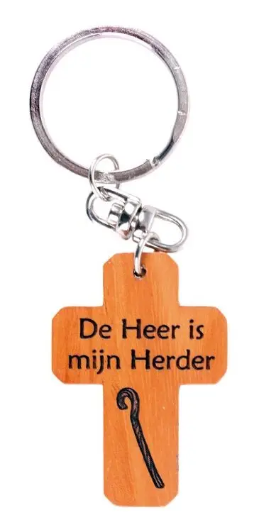Sleutelhanger kruis de heer is mijn herd