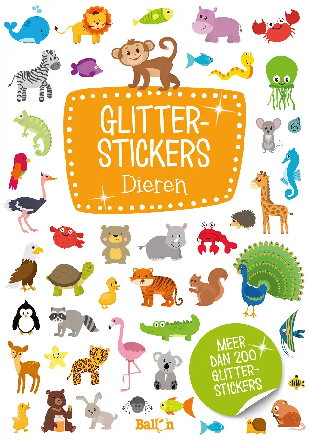 Glitterstickers Dieren