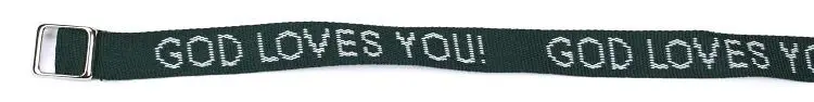 Armbandje god loves you groen