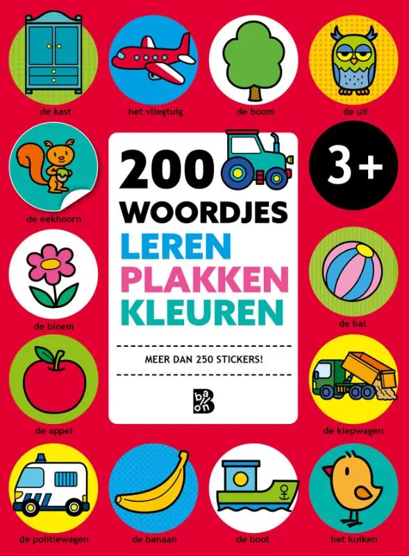 200 woordjes leren plakken en kleuren