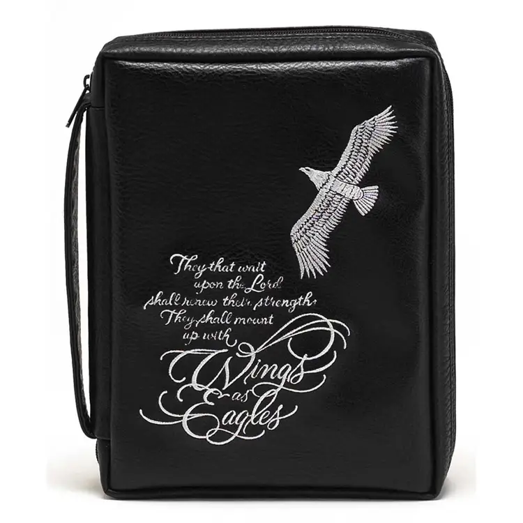Bible case 9.5'x6.5' black eagle