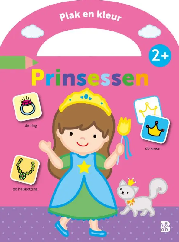 Plak en kleur prinses