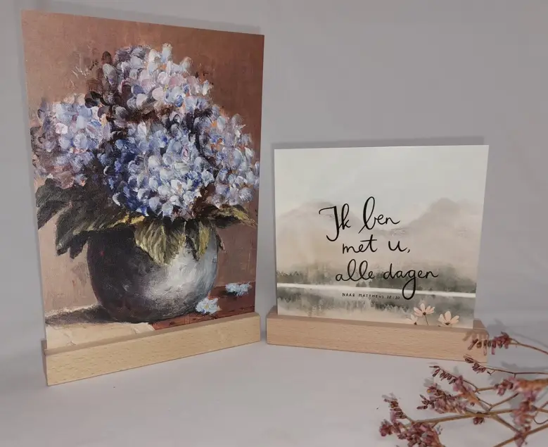 Beukenhouten kaarthouder 15 cm