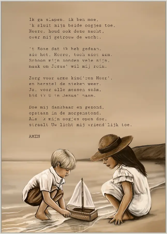 Poster A5 Ik ga slapen, ik ben moe