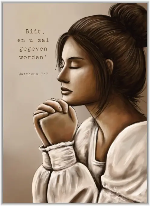 Poster A5 Ja, ook de haren uws hoofds