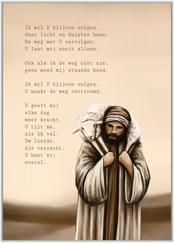 Kaartje A7 Zie, het Lam Gods