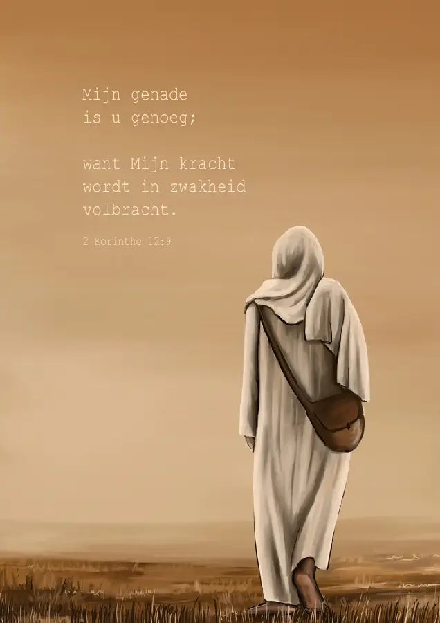 Poster A4 Mijn genade is u genoeg