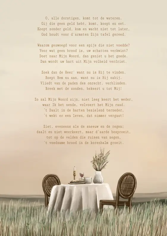 Poster A4 O, alle dorstigen