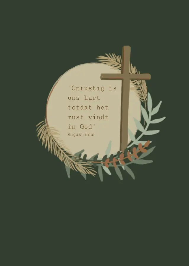 Poster A4  Onrustig is ons hart