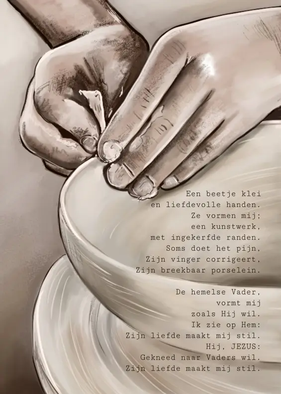 Poster A4 Een beetje klei