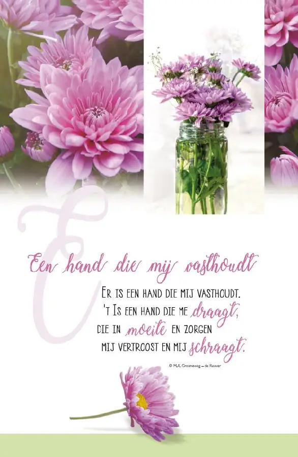 Wenskaart een hand die mij vasthoudt