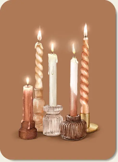 Kaarsen - blanco