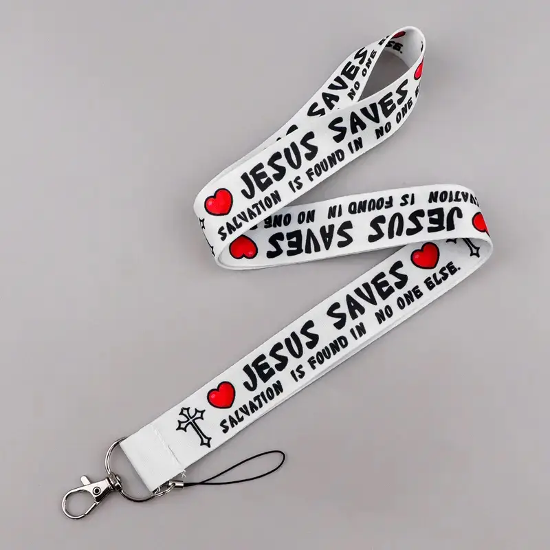 Lanyard White Jesus Saves