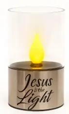 Solarlamp geel Jesus is the light