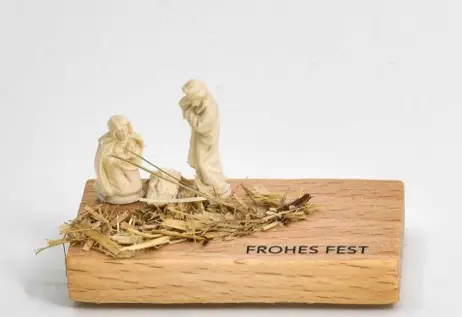 Jozef Maria Jezus wit op natuursteen