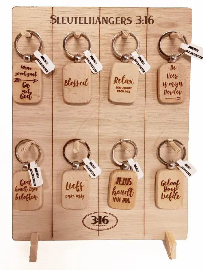 Display voor 8 sleutelhangers